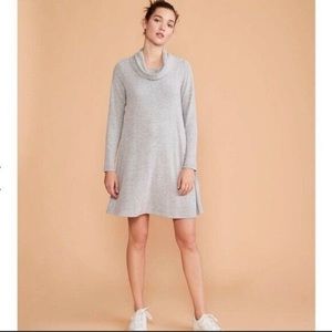 NWT Lou and Grey gray cowl neck swing dress.